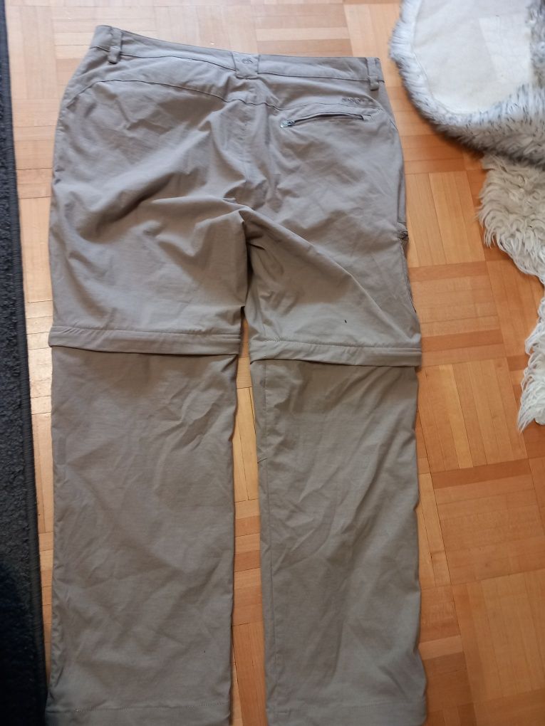 Spodnie damskie Xl trekkingowe bardzo wygodne odpinane nogawki