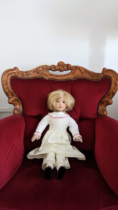 Lalka kolekcjonerska PUPPE porcelanowa twarz