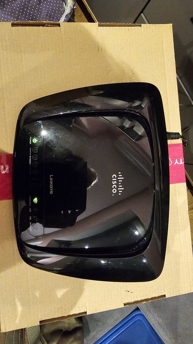 Router Linksys WAG320N Wi-Fi + modem ADSL2+, gigabit, sprawny, neostra