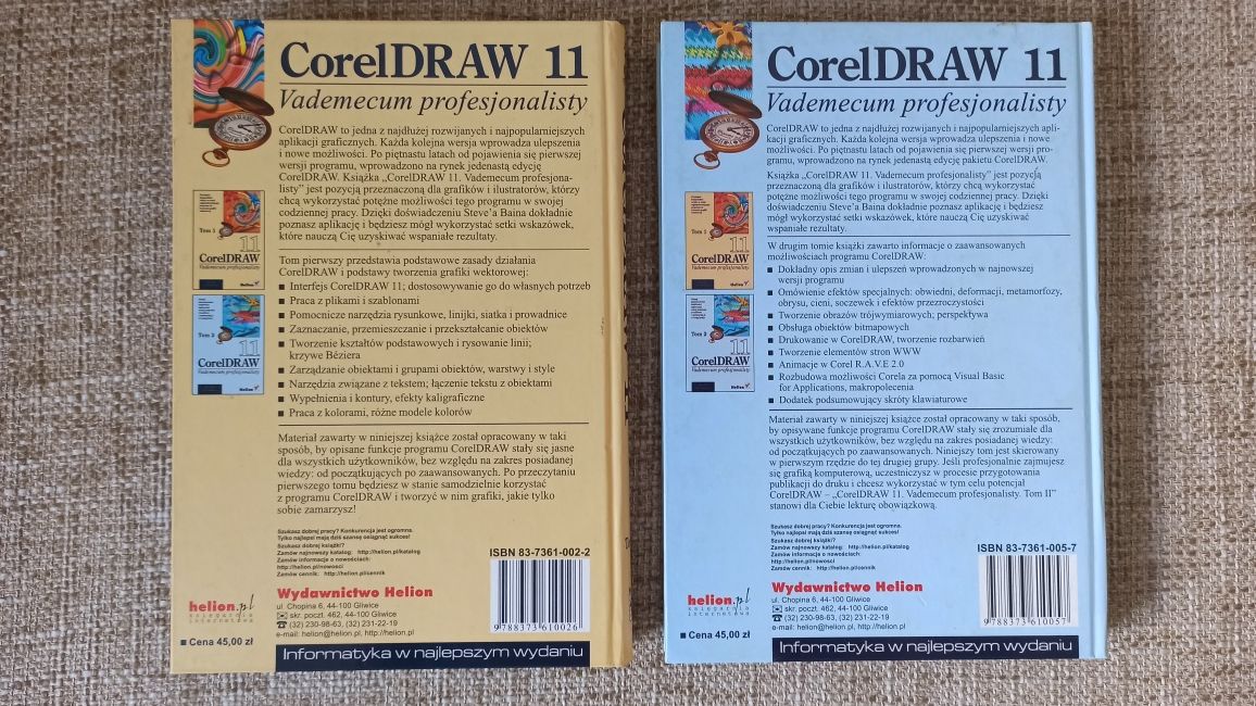 CorelDraw 11 Corel Photo-Paint 5.0 - 3 książki