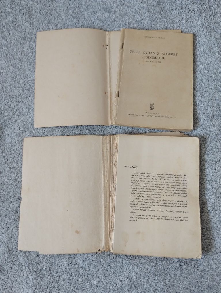 2 zbiory zadań z matematyki Aleksander Białas kl. VII i VIII