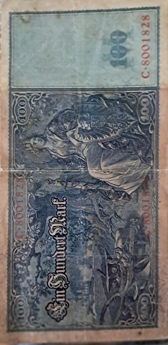 Banknoty Marki 100 rok wydania  1910 i1908 r