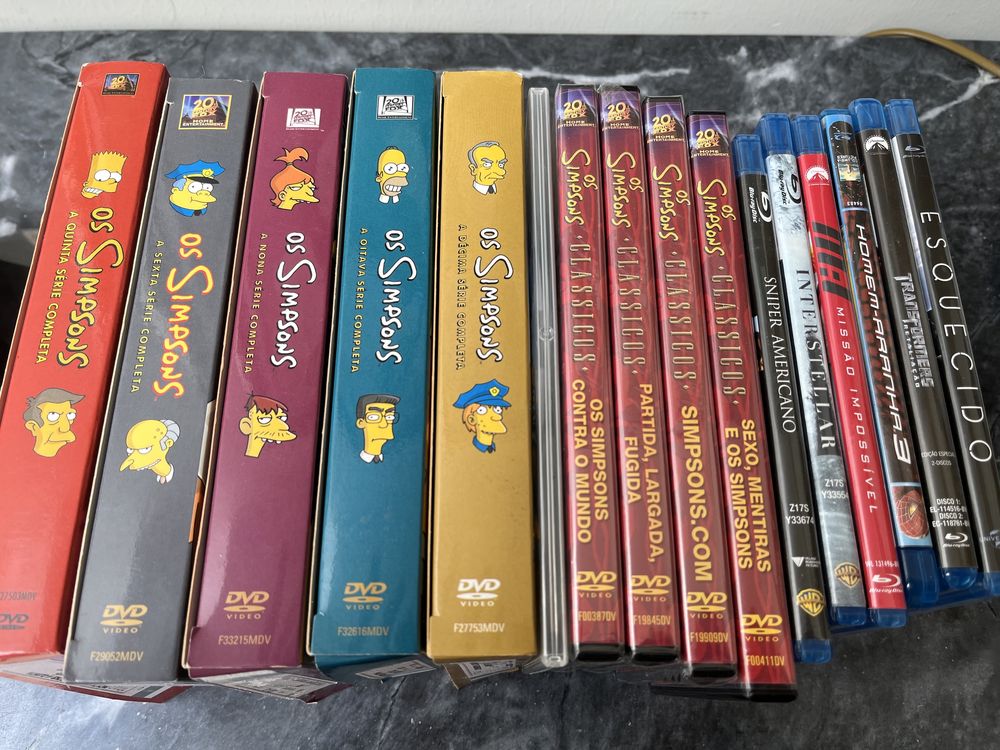 Séries the simpsons + dvd blu-ray