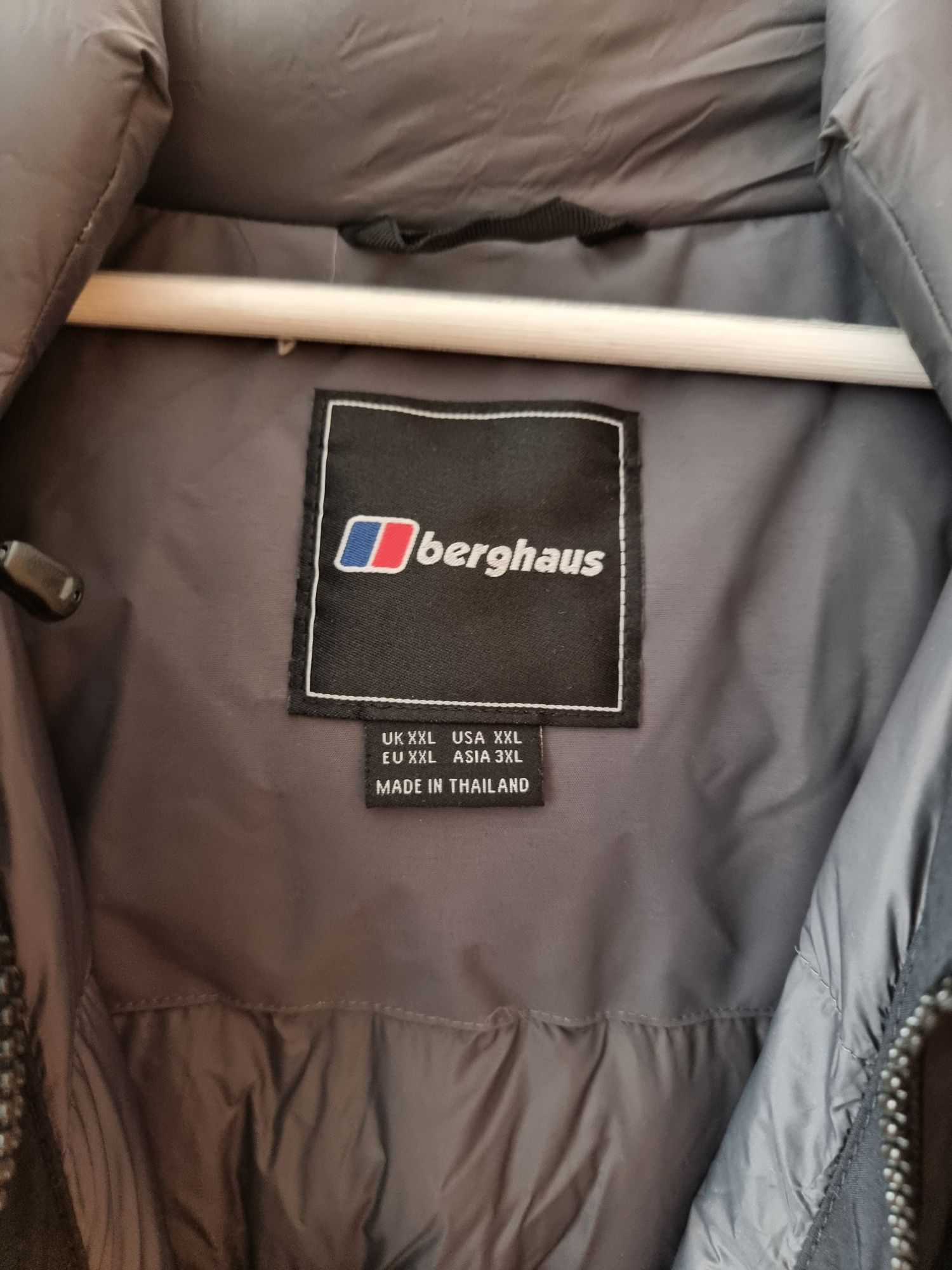 Czarna męska kurtka pierze Berghaus XXL pikowana zimowa premium
