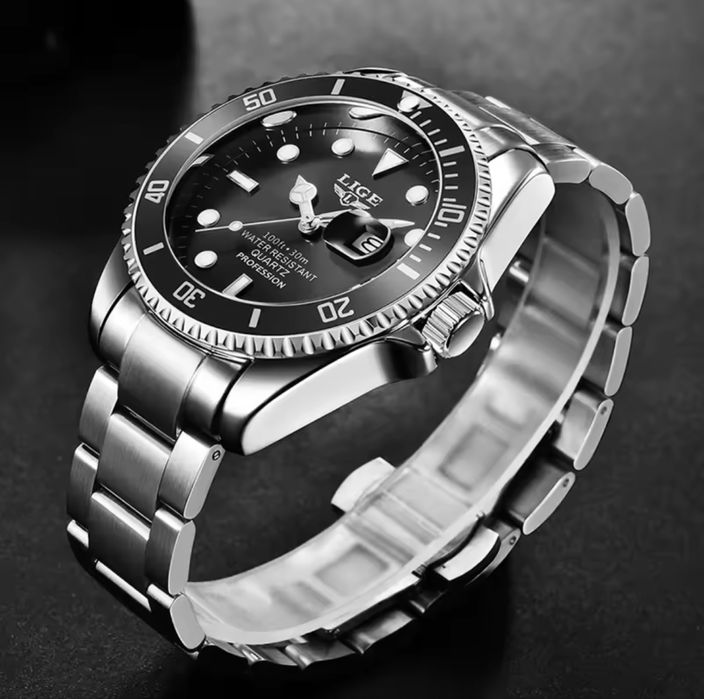 Часы LIGE дайверы кварцевые наручные (Rolex Submariner, diver)