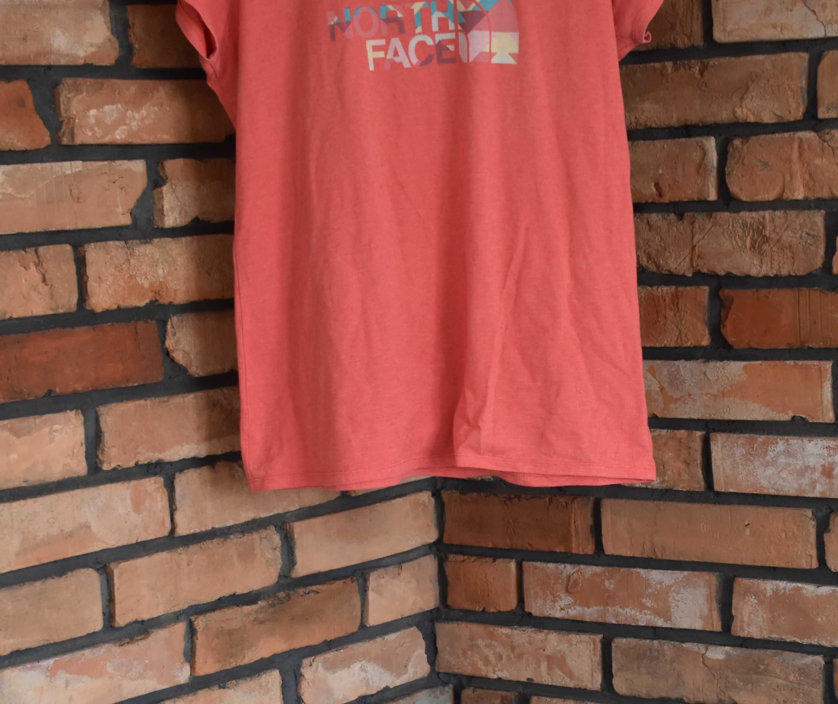 The North Face bluzka t-shirt koralowa oryginał super stan L slim fit