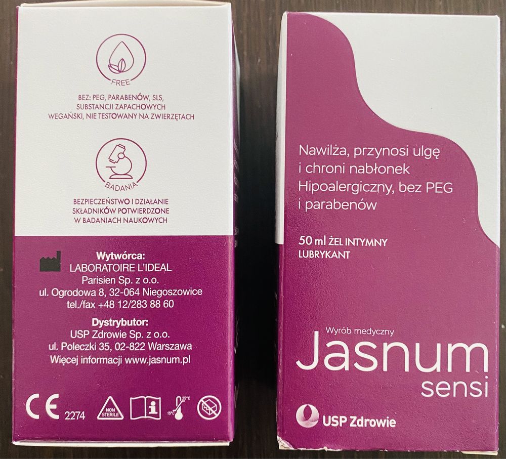JASNUM SENSI 2 w cenie 1 gratis żel intymny lubrykant wyrób medyczny