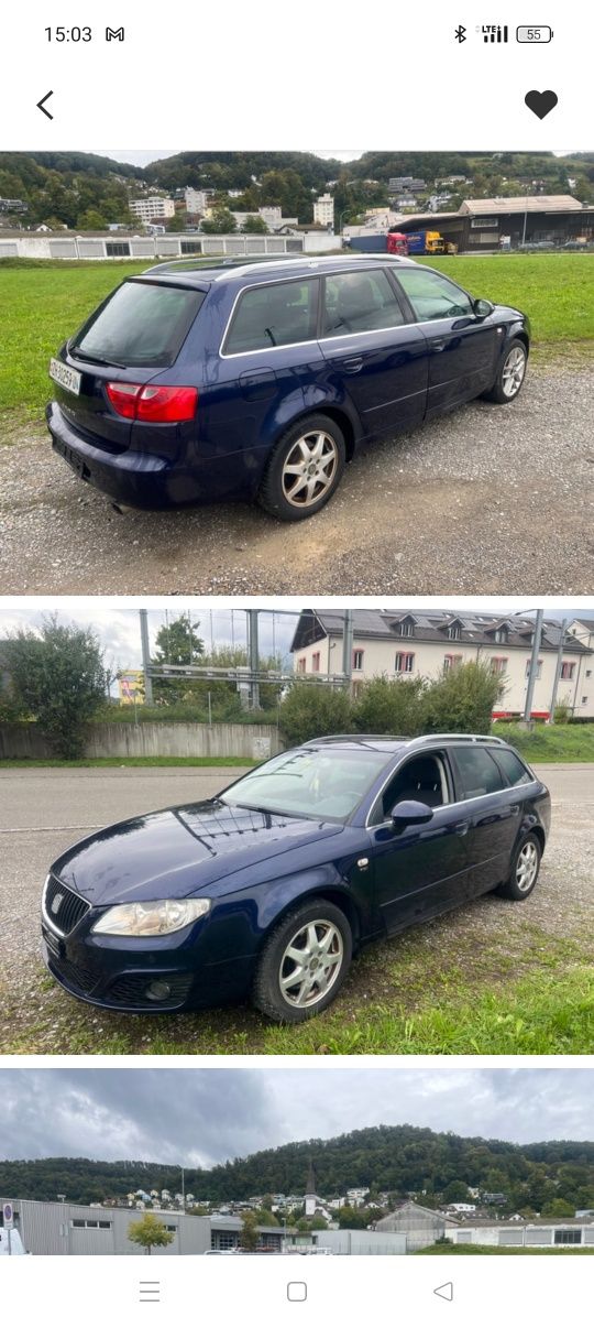 Części Seat Exeo 2.0tfsi Bwe Lw5u LW7Z LC9Z maska zderzak klapa drzwi