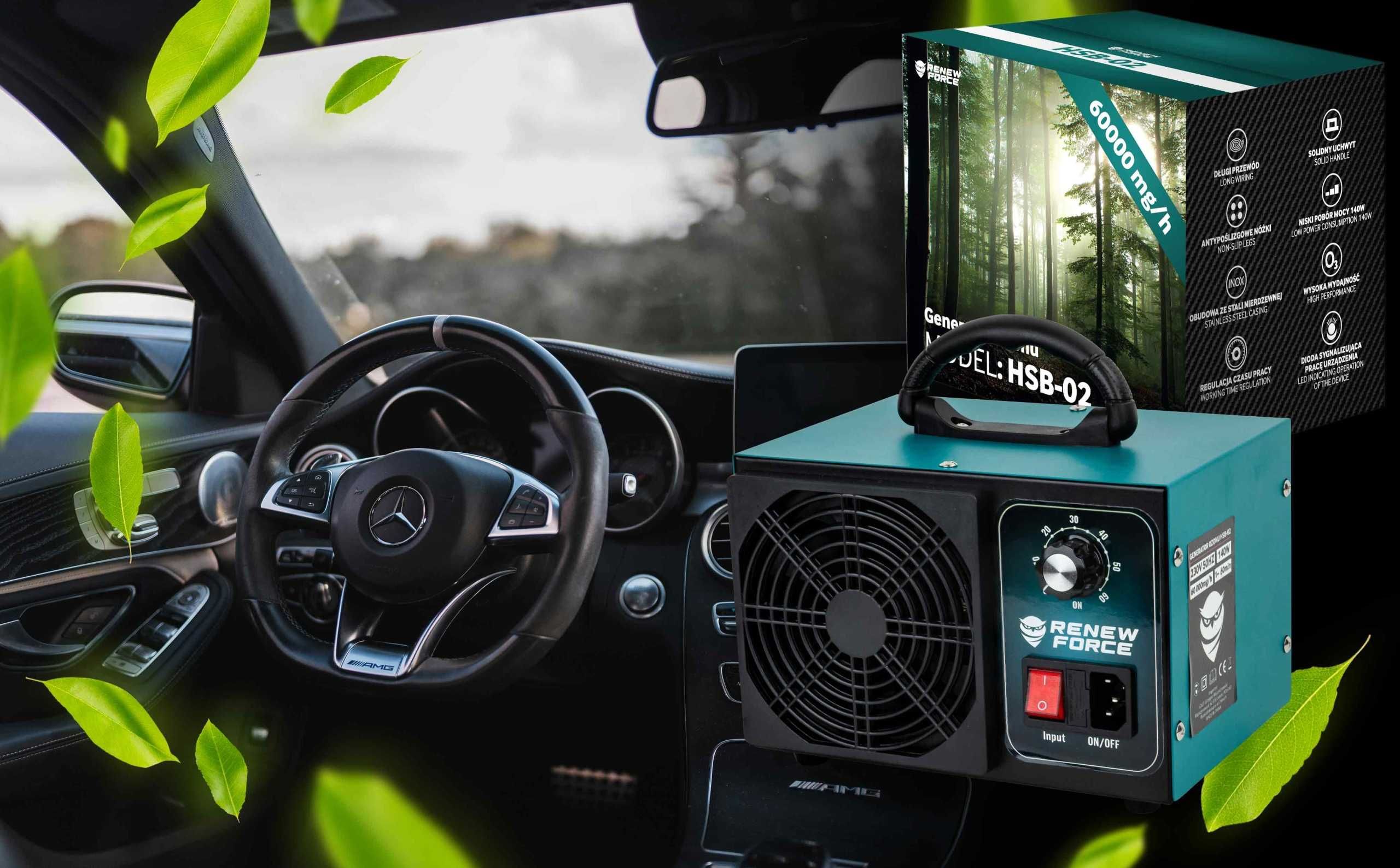 GENERATOR OZONU Oczyszczacz Powietrza Ozonator Domowy Klima Auto Firma