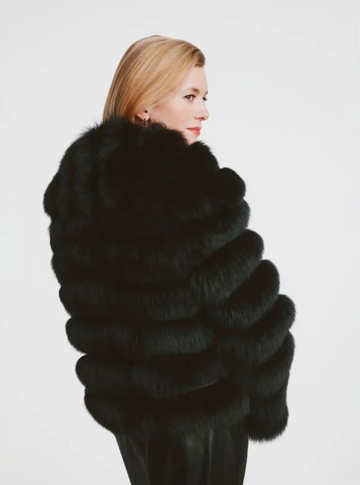 Ochnik Futro naturalne lis czarny XS