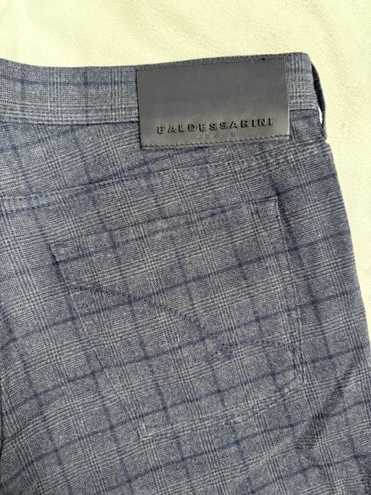 Spodnie męskie Baldessarini, w kratę, klasyczne, regular fit, 36/34