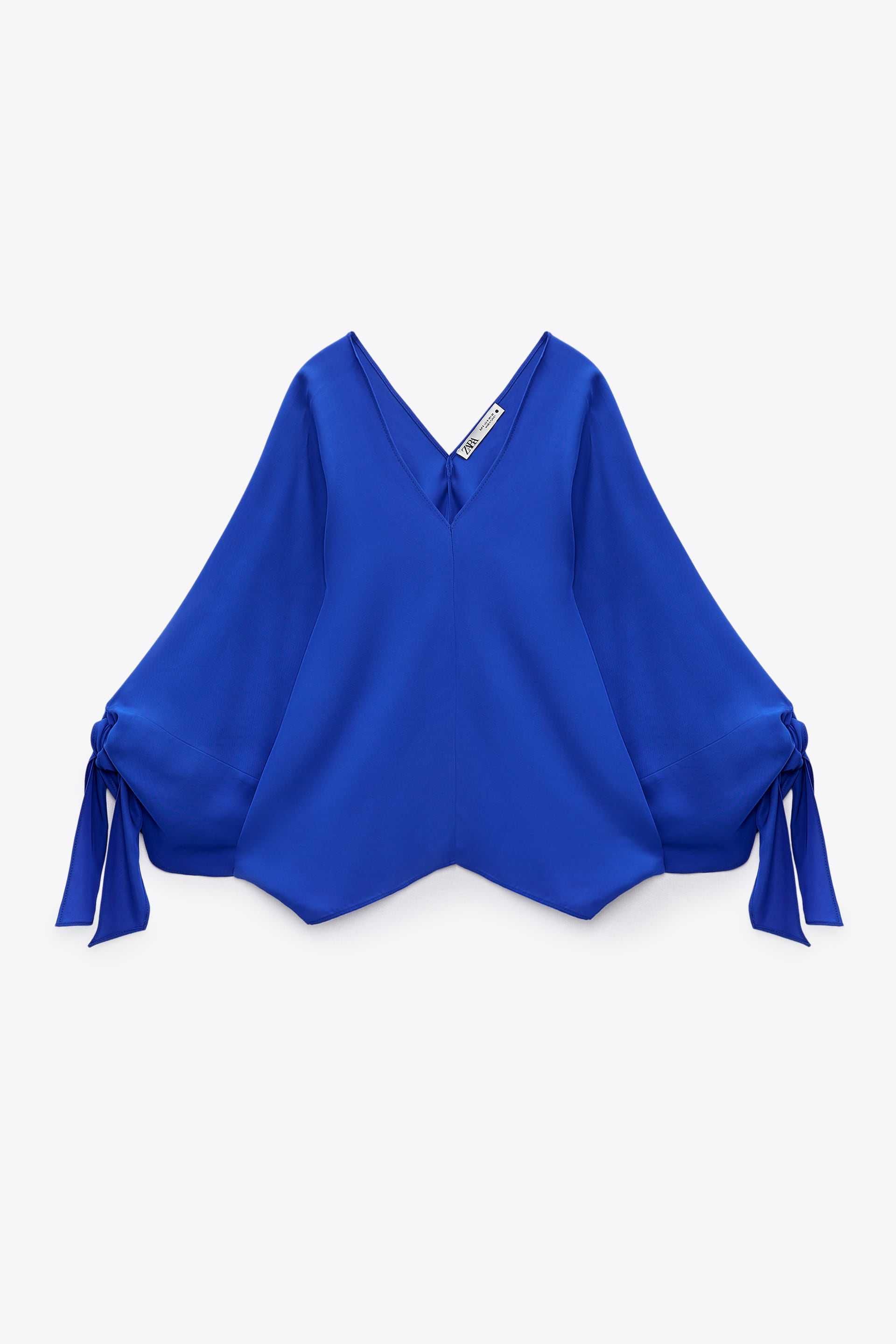 Kobaltowa chabrowa bluzka Zara