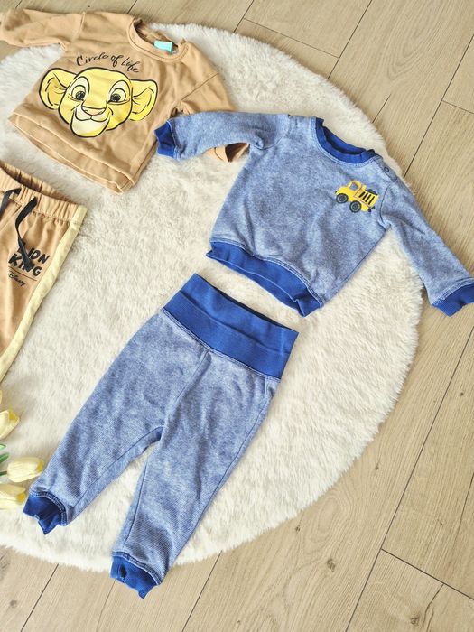 Zestaw komplet dresowy dla chłopca 62 68 bluza spodnie na jesien box
