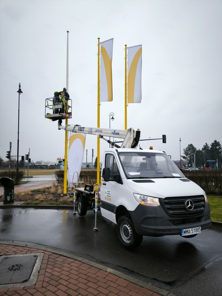 Wynajem podnośnika koszowego 18-27M Zwyżka 300kg HDS Białobrzegi