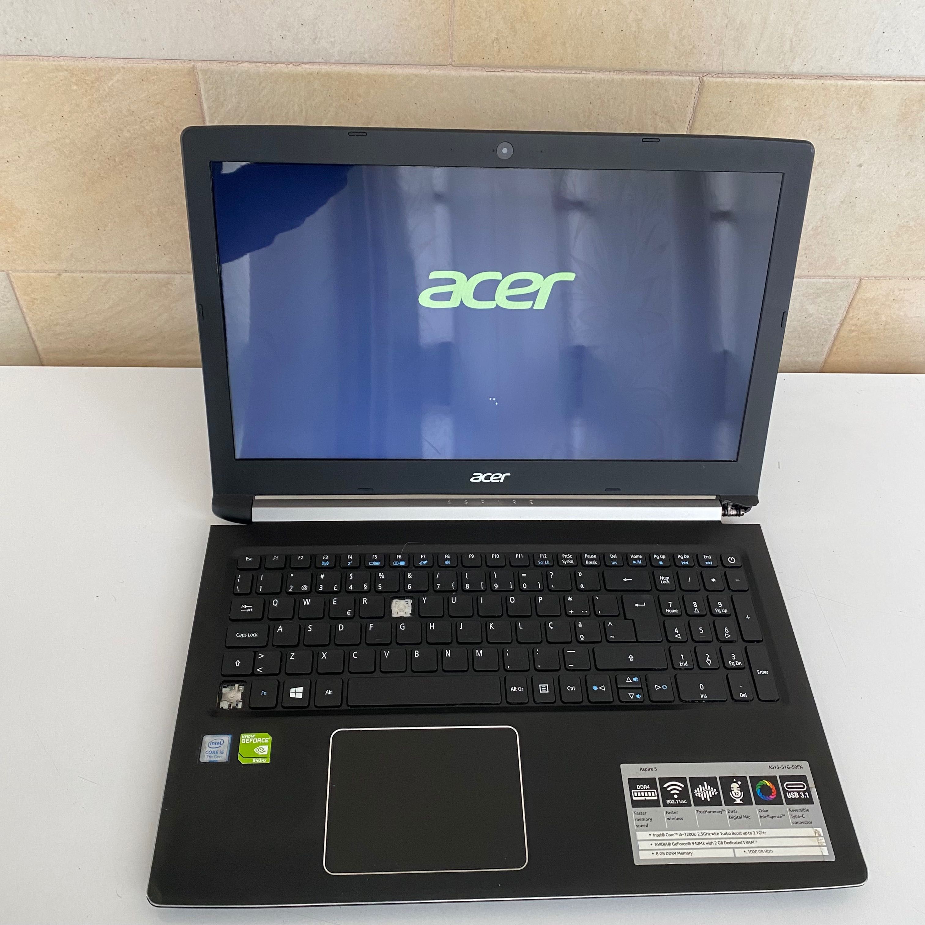 Computador Portátil Acer Aspire 5 15.6" 8/1000GB GPU/GRÁFICA NVIDIA 2G