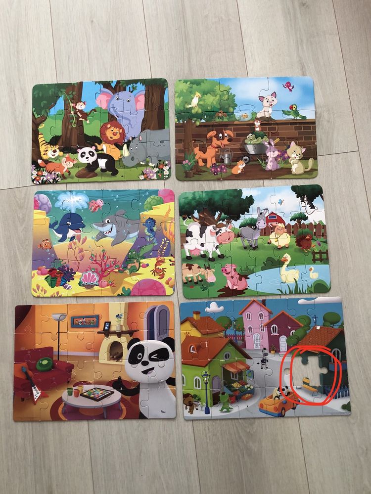 Lote 6 puzzle diversos