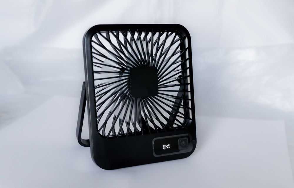 USB-вентилятор з акумулятором, 5 швидкостей, 180° регулювання нахилу