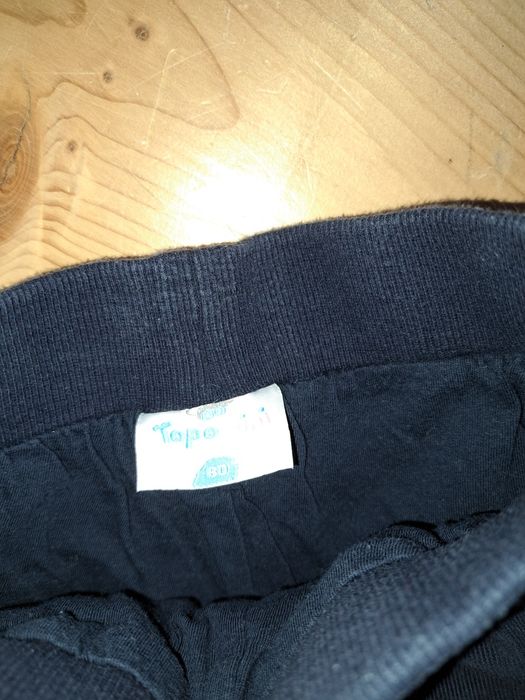 Cieple spodnie i bluza chlopieca  80