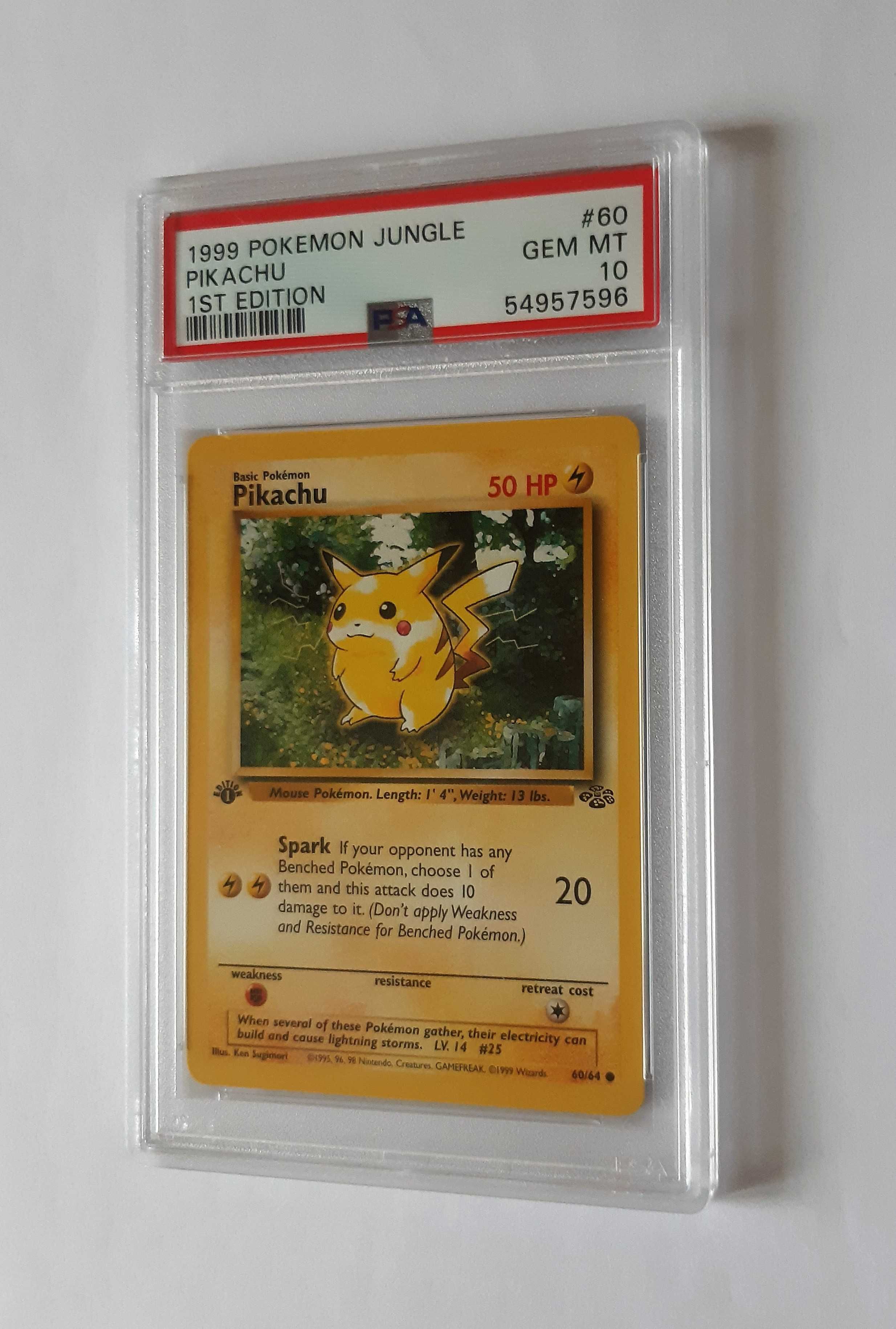 Pokemon Pikachu 1999 Jungle 60/64 1st edition PSA 10