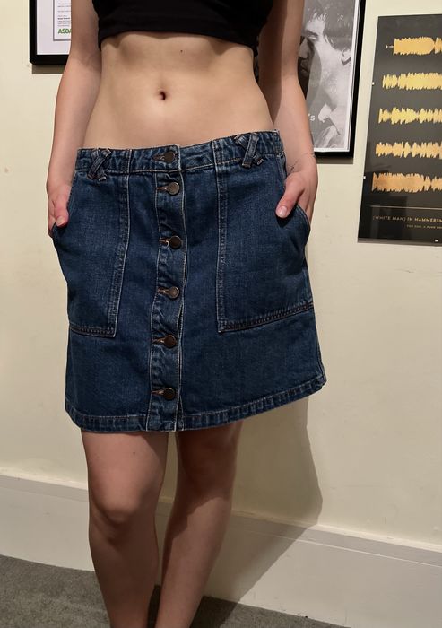 Джинсова спідниця на гудзиках