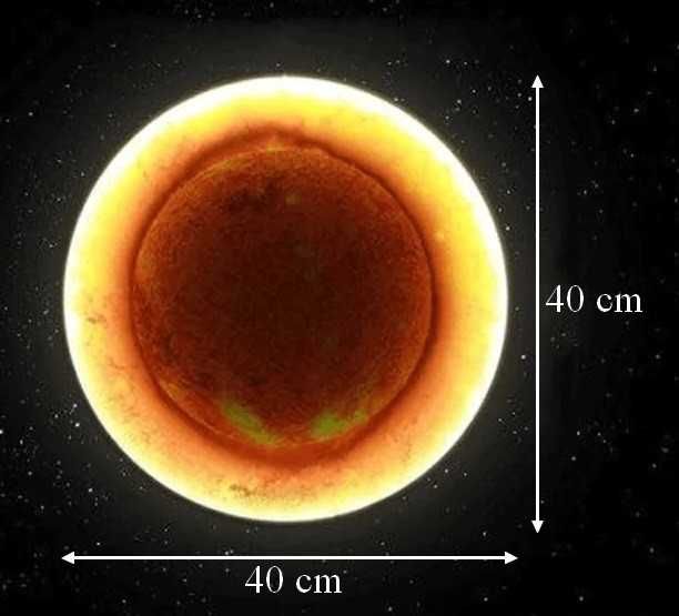 Plafon okrągły dekoracyjny Lampa Led na ścianę Słońce 40 cm Sun 3D
