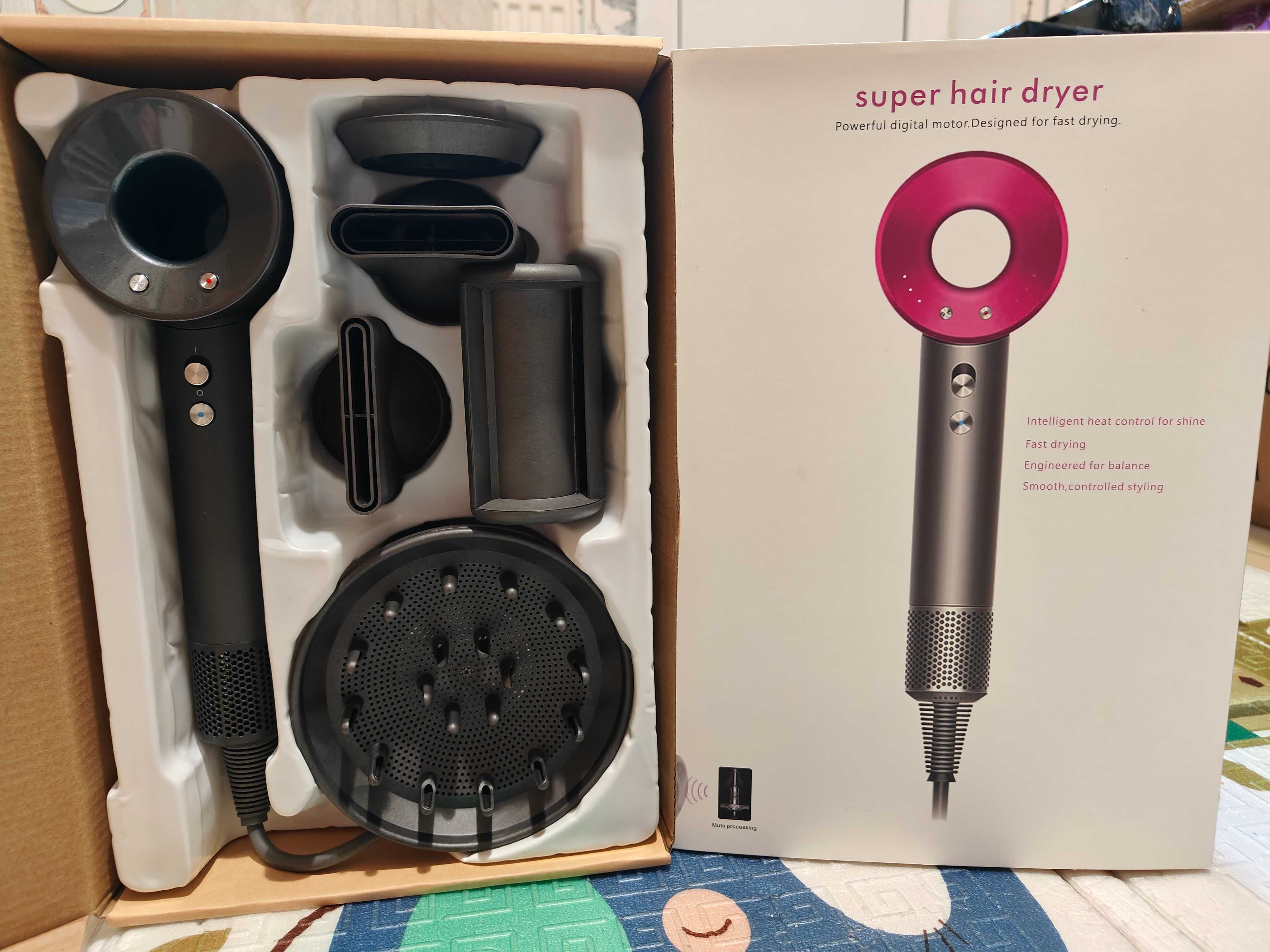 Фен super hair dryer з 5 насадками