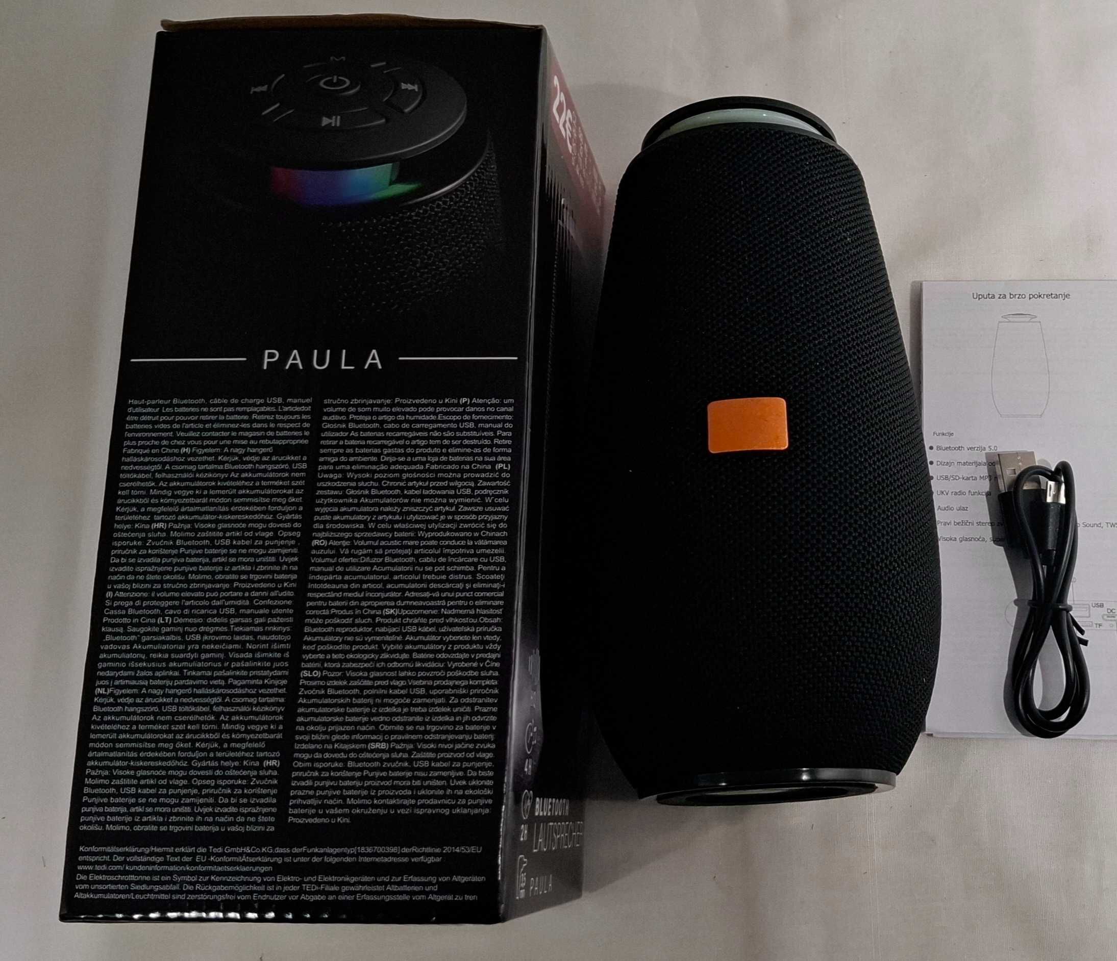 Lautsprecher PAULA Głośnik Bluetooth 148/25/mik