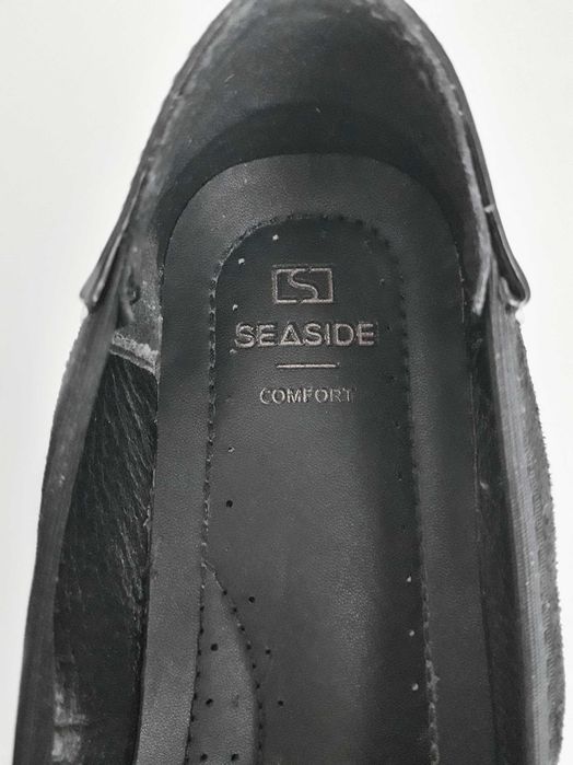 Sapatos pretos de cunha (tam. 37/38)