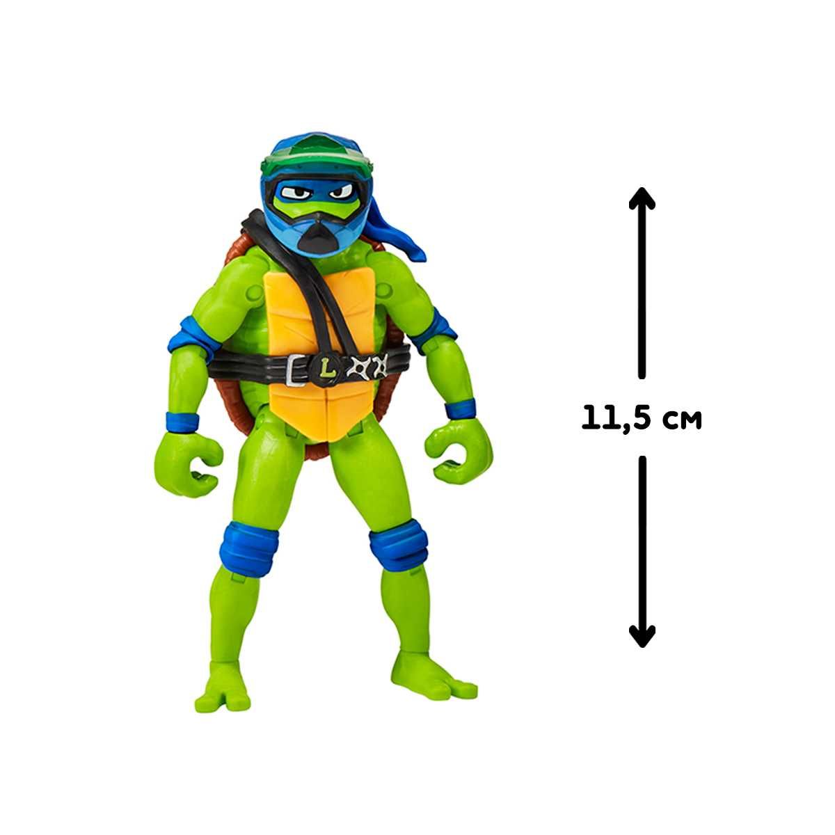 Боевой транспорт с фигуркой TMNT Леонардо на мотоцикле 83431,акция
