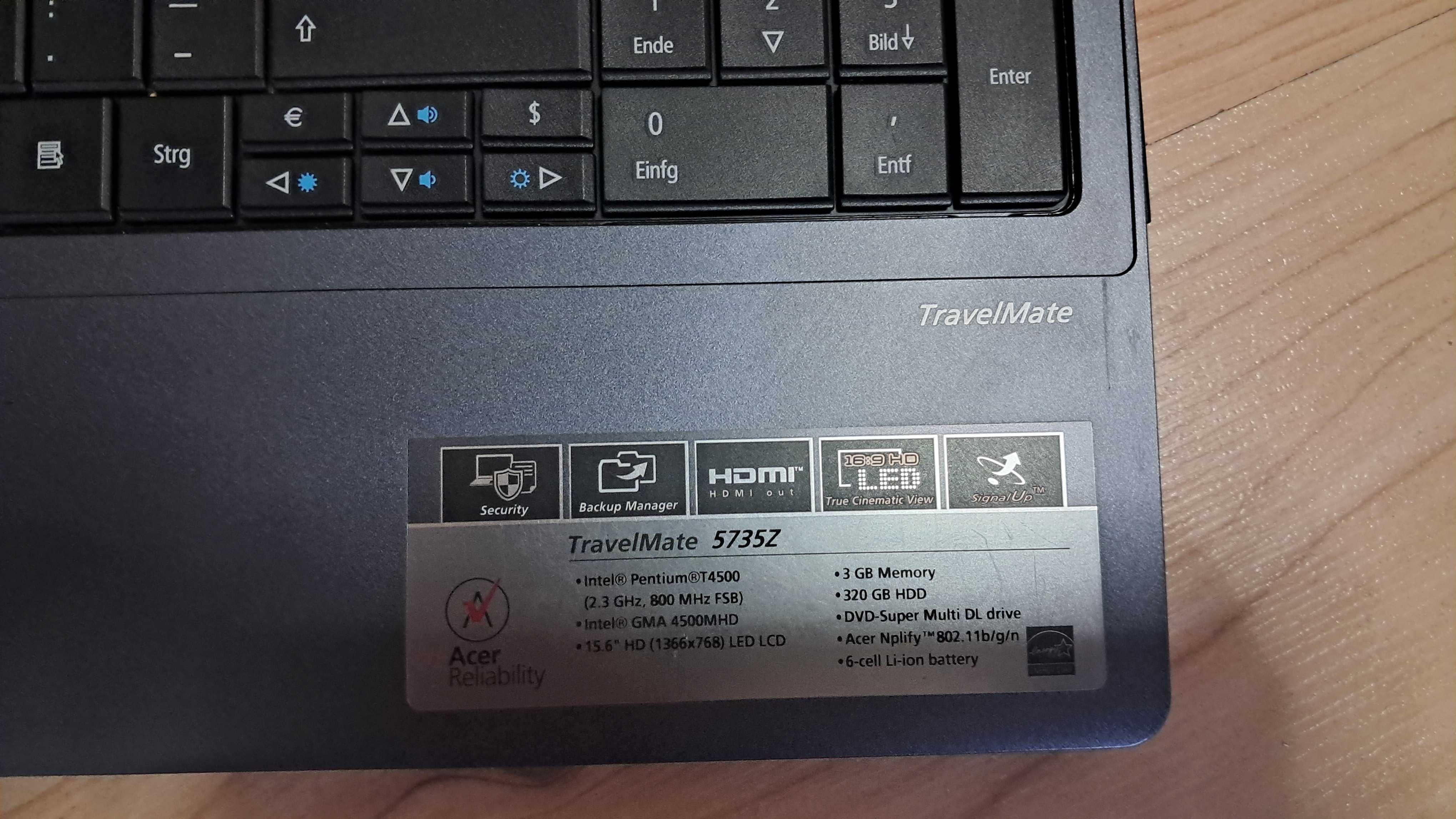 Laptop Acer TravelMate 5735