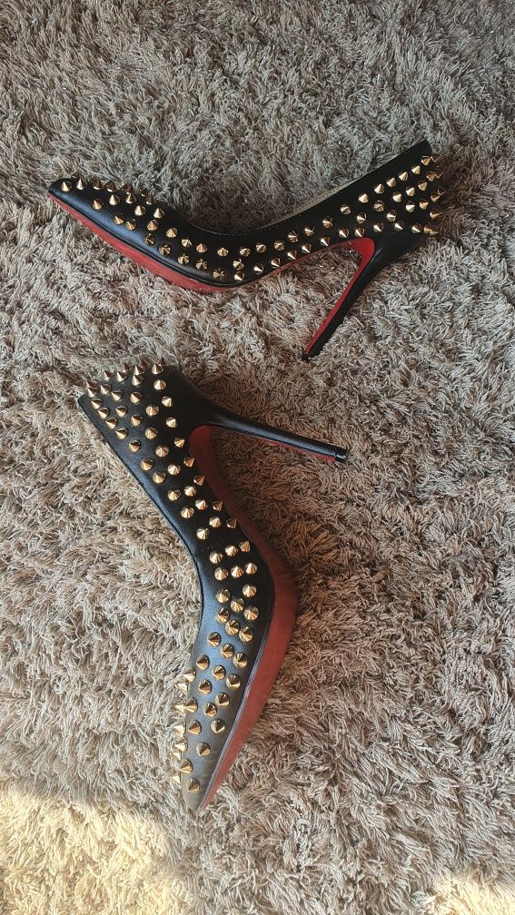 Buty Christian Louboutin szpilki damskie 10cm ćwieki 36