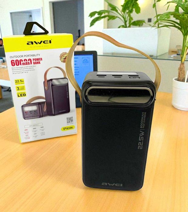 Зовнішній акумулятор 60000 мАг – зарядка для всіх гаджетів power bank
