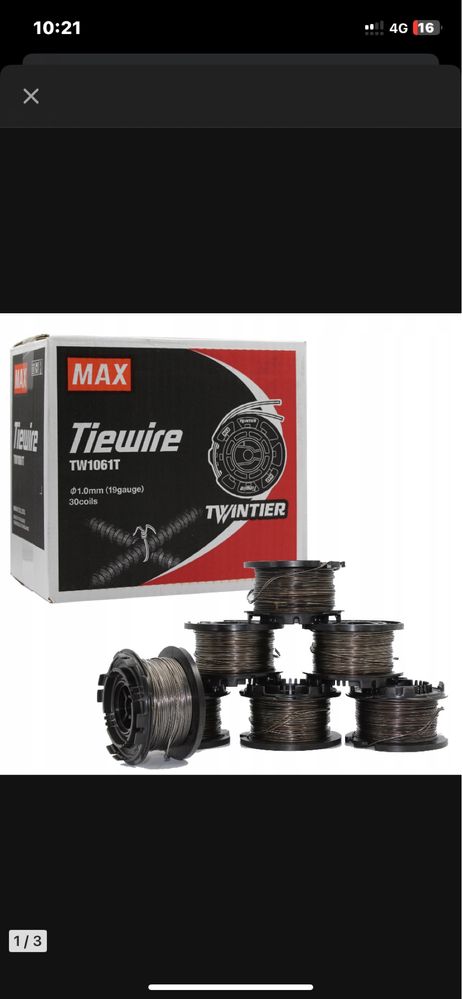 Drut do wiązarek MAX (RB441T, RB443T) - TW1061T