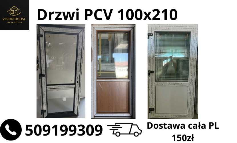 Drzwi PCV [100x210 Orzech] Od ręki! Transport cała PL!