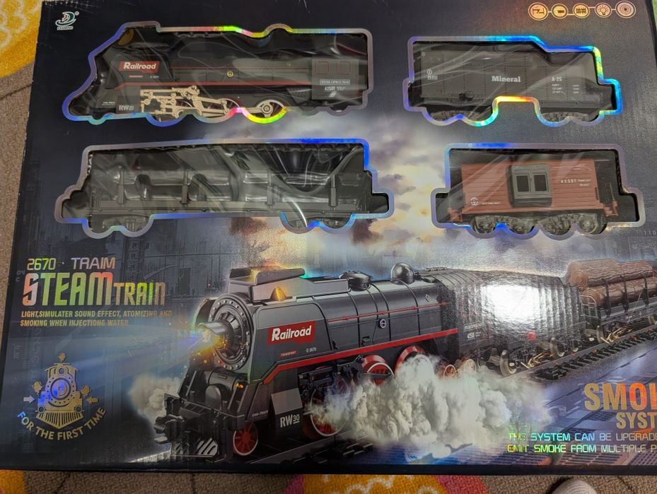 Залізна дорога з паром на батарейках