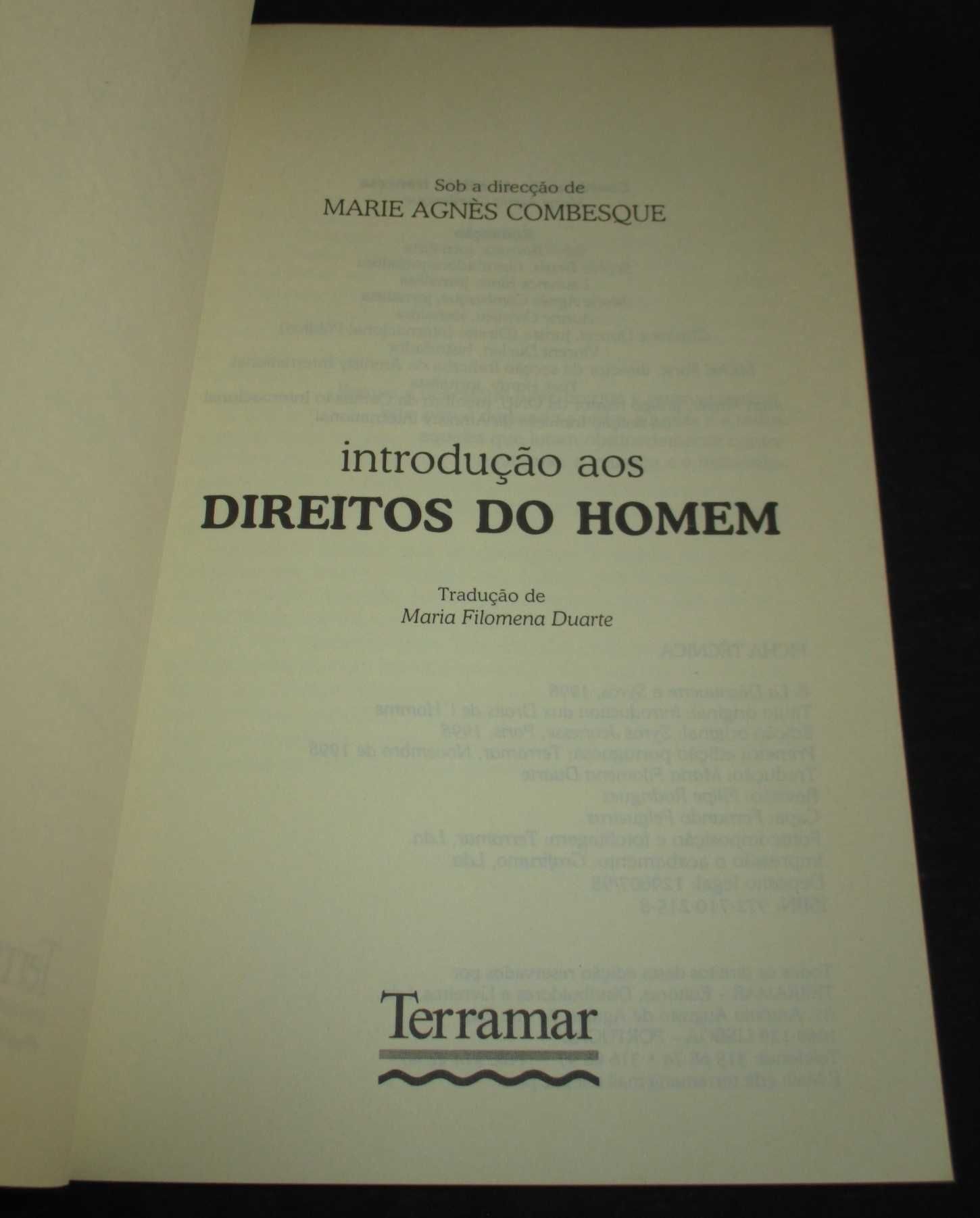 Livro Introdução aos Direitos do Homem Marie Agnès Combesque