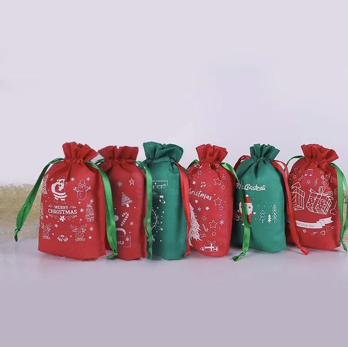 Worki na prezenty świąteczne torebki na prezent pod choinkę 8szt