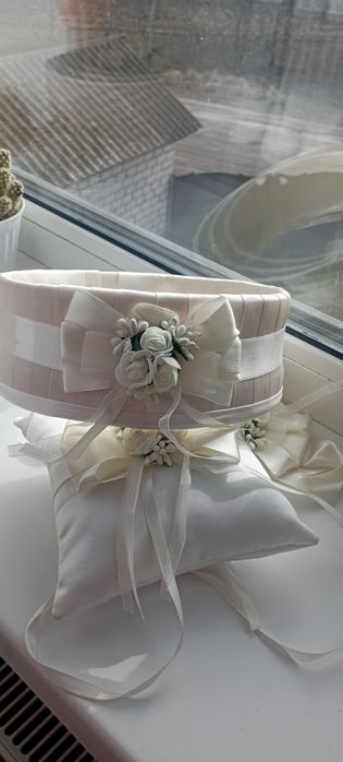 Весільний набір, бутоньєрки, подушечка для колець,  сито