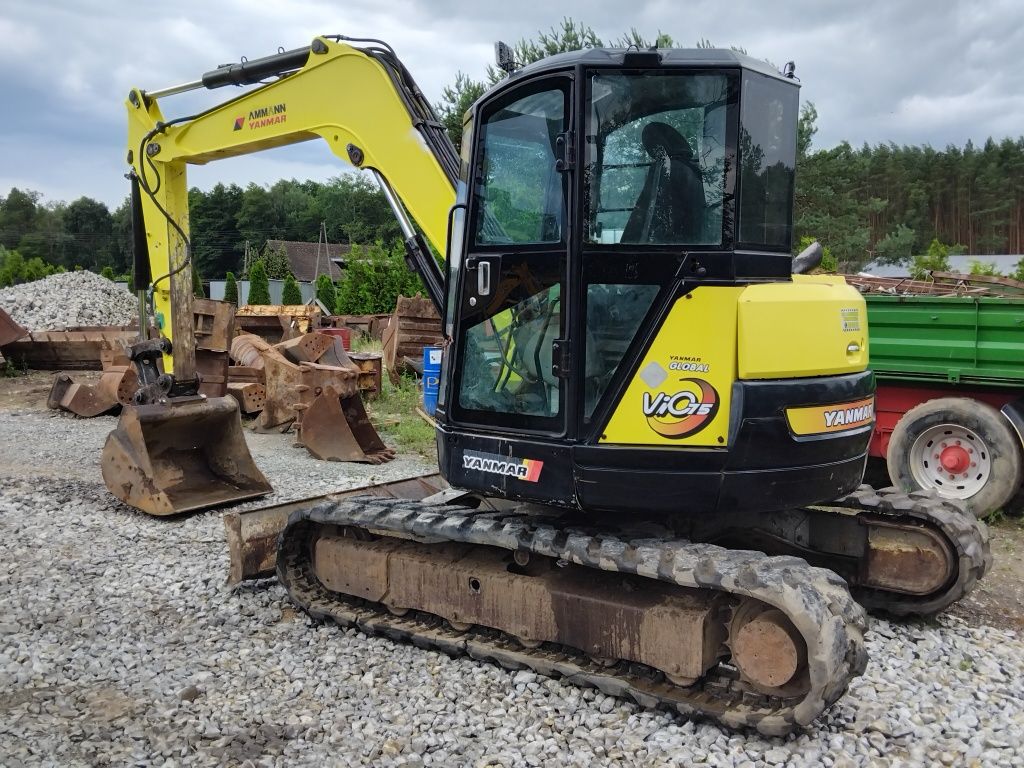 Koparka gąsienicowa 7.5T Yanmar Vio 75 rok 2005 2 łyżki szybko złącze