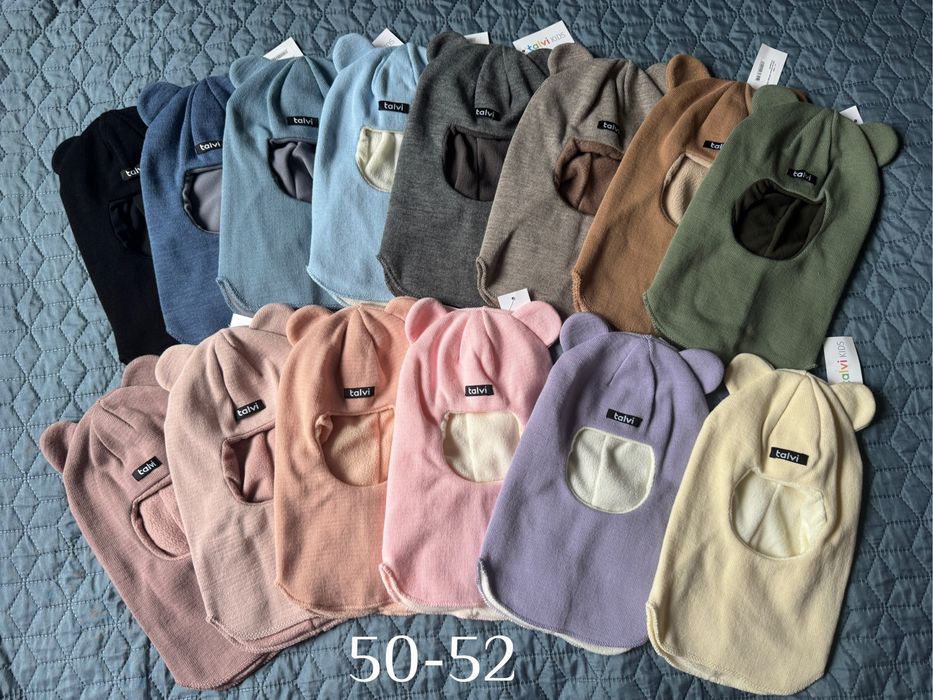 Шапка біні і шолом з вушками Talvi 50 52 46 48 54 56