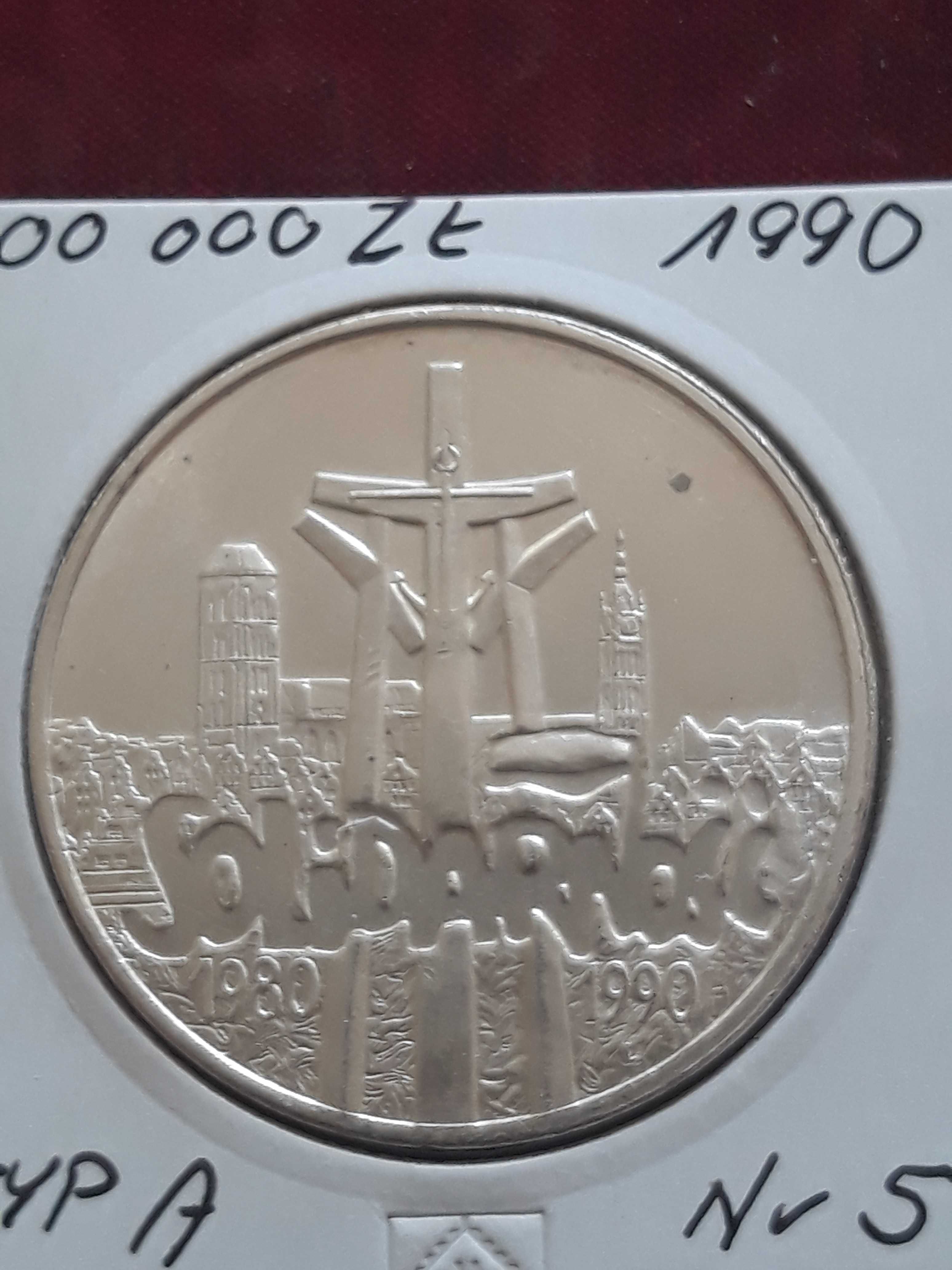 100 000 zł Solidarność 1990 r nr 5 - Typ A