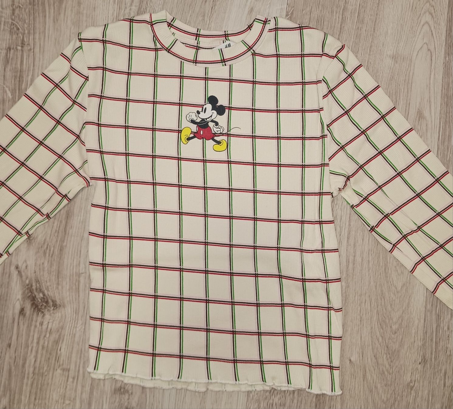 H&M Bluzka Dziewczęca! Mickey Mouse! Prążkowana! H&M! Roz.158/164!