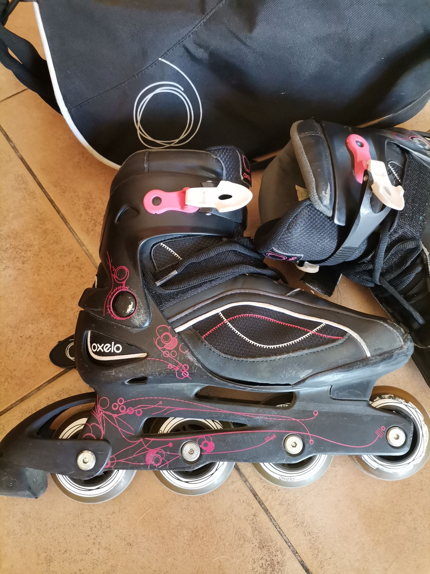 Patins em linha 39, 5 c mala