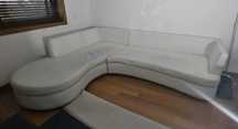 Sofá branco com Chaise Longue