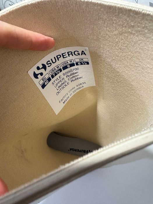 Жіночі гумові чобітки Superga, 36р,39, 40р