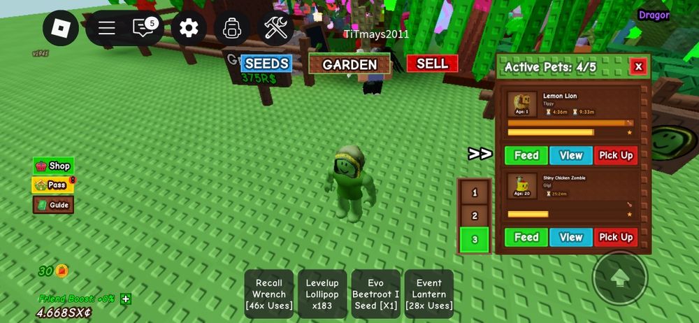 Grow a garden петы, шекели