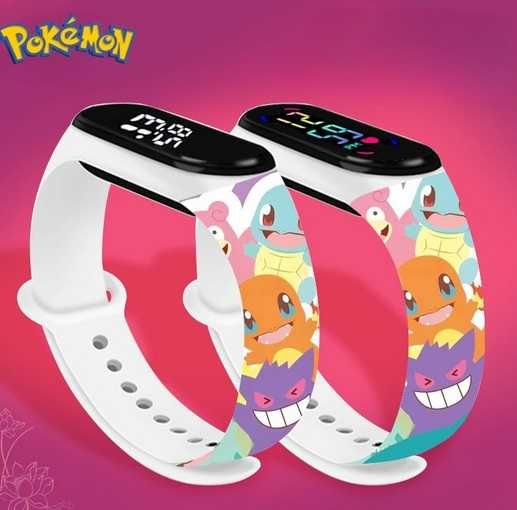 Zegarek cyfrowy POKEMON LED Pikachu dla dzieci watch band PREZENT