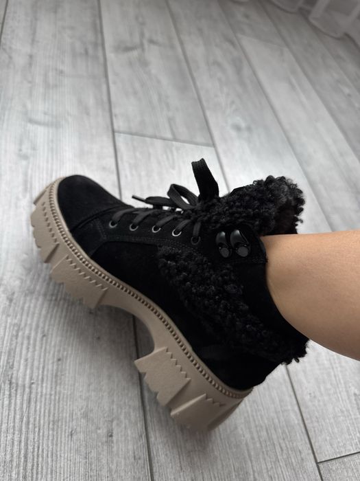 Женские зимние ботинки (замш, мех)