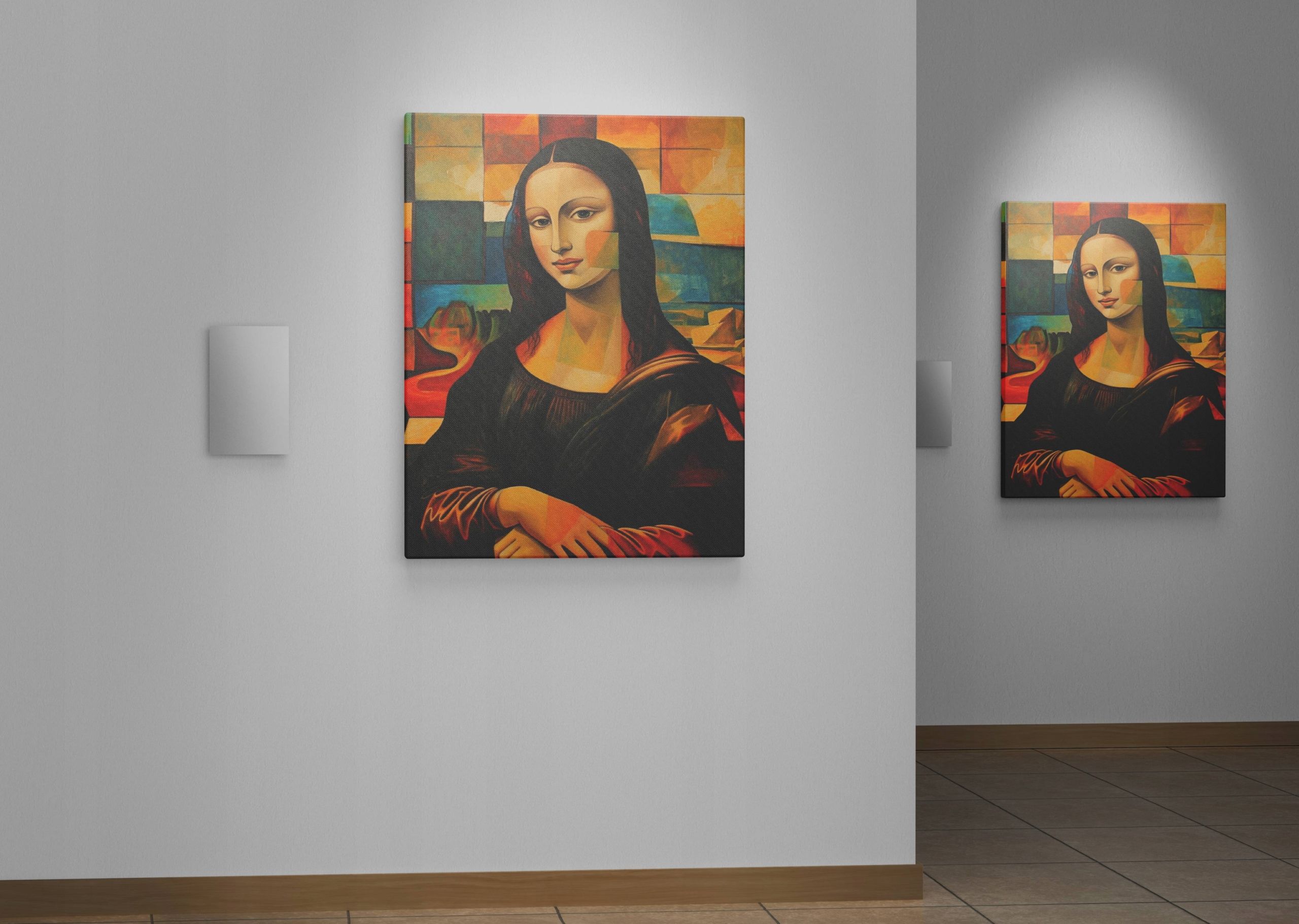 Obraz na płótnie Mona Lisa w Stylu Picassa do domu pokoju salonu 30x40