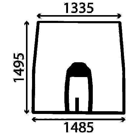 Szyba przednia John Deere 7720, 8120, 8130 ACX1333